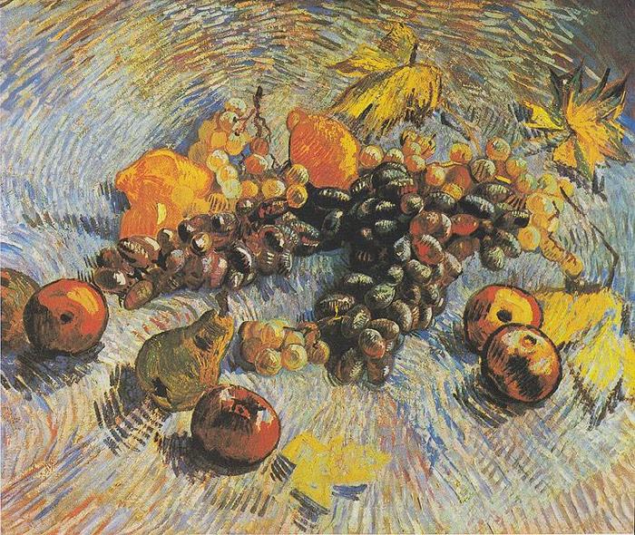 Vincent Van Gogh Still Life with Grapes, apples, lemons and pear Germany oil painting art